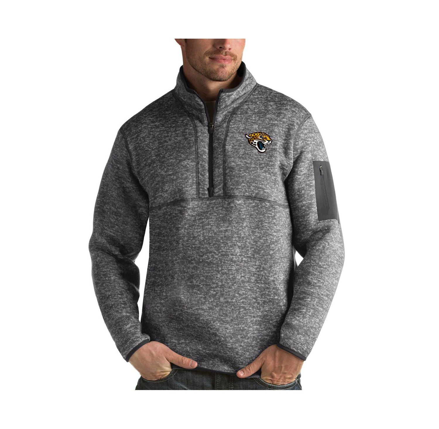 Men's Charcoal Jacksonville Jaguars Fortune Quarter-Zip Pullover Jacket