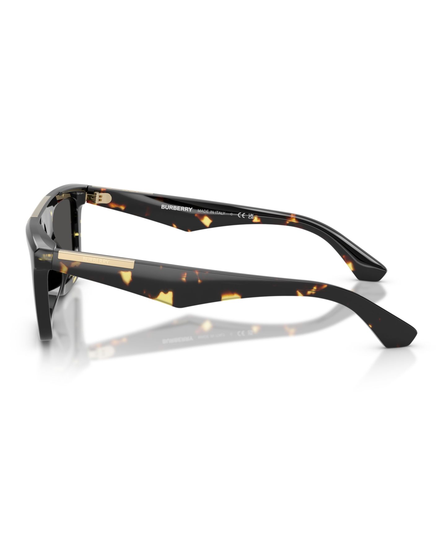 Мужские солнцезащитные очки Burberry Large Sunglasses, BE4451U, цвет: Жёлтый гавана — фото 4