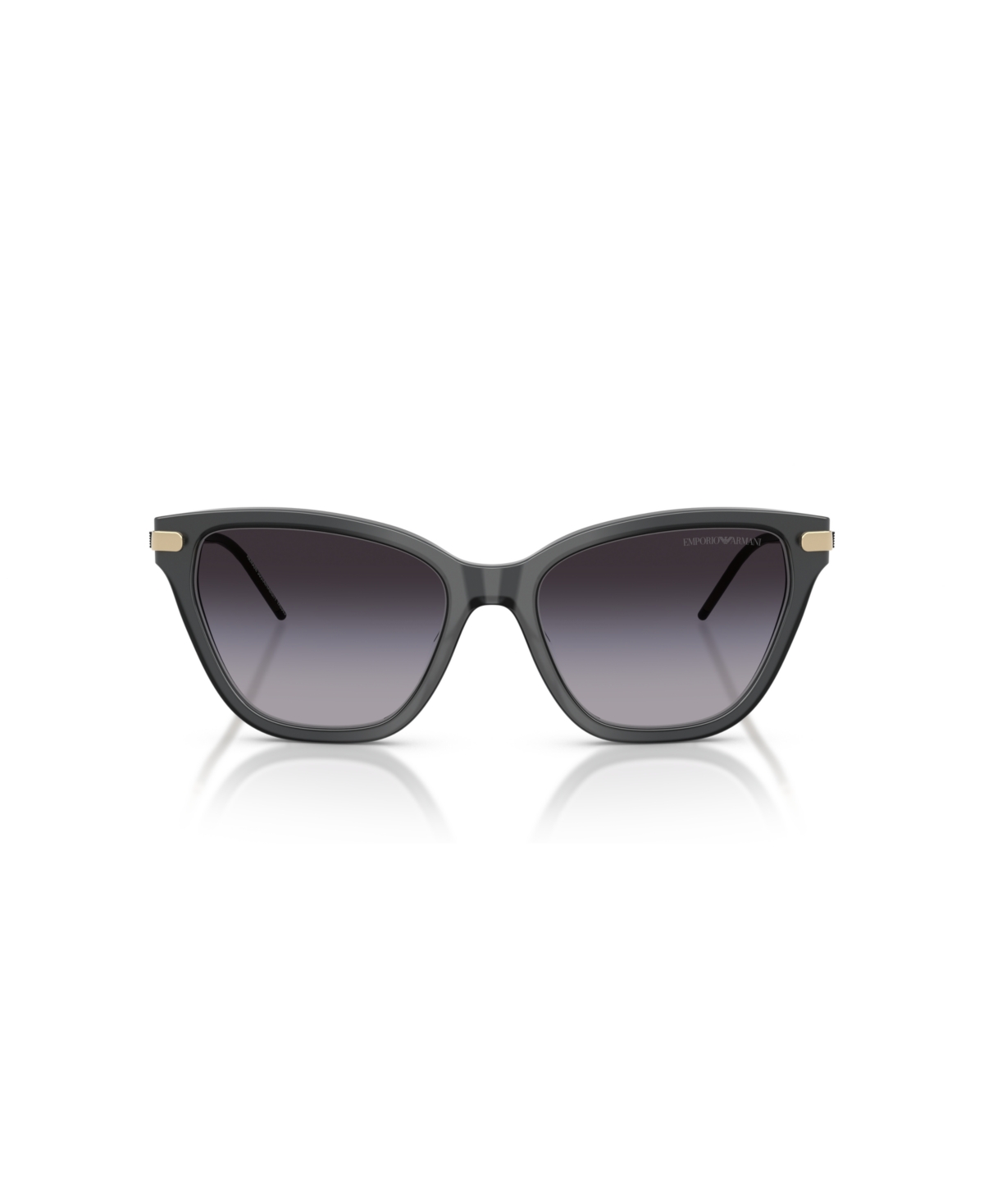 Emporio Armani Women's Asian-fit Cat-eye Sunglasses In Shiny Opal Black