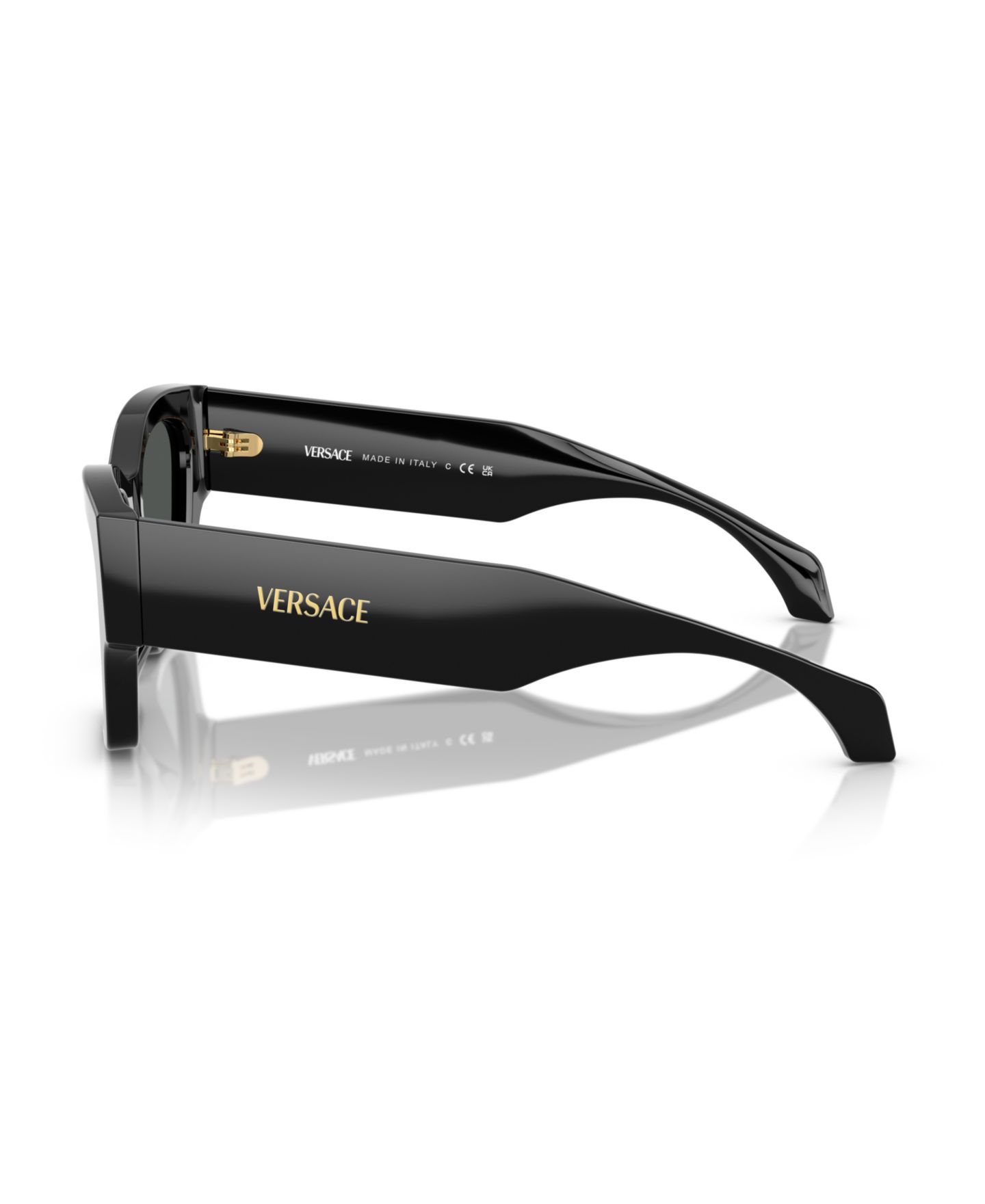 Женские солнцезащитные очки Versace Large Sunglasses, VE4492U, цвет: Чёрный — фото 4