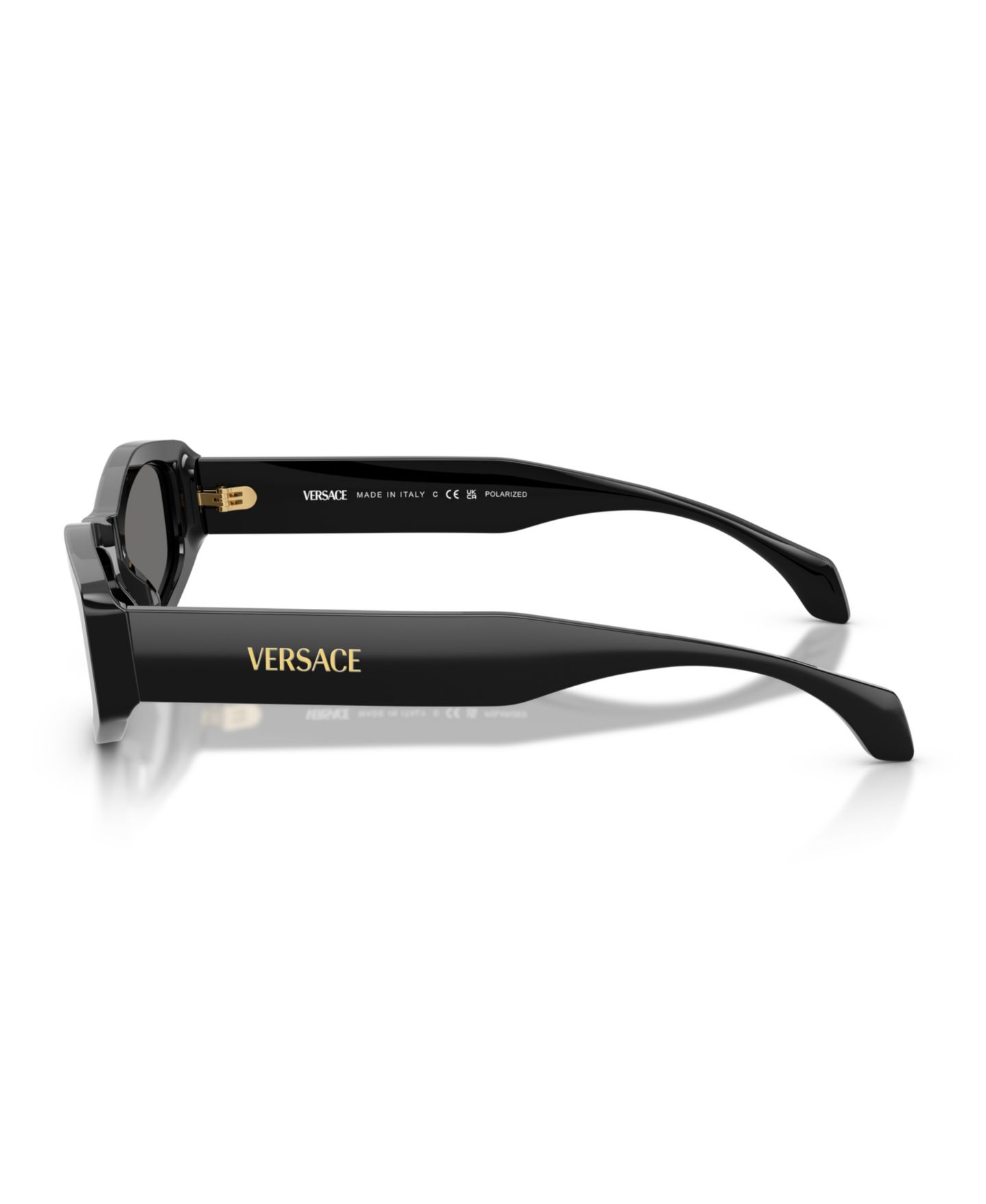 Женские солнцезащитные очки Versace Polarized Sunglasses, VE4487, цвет: Чёрный — фото 4