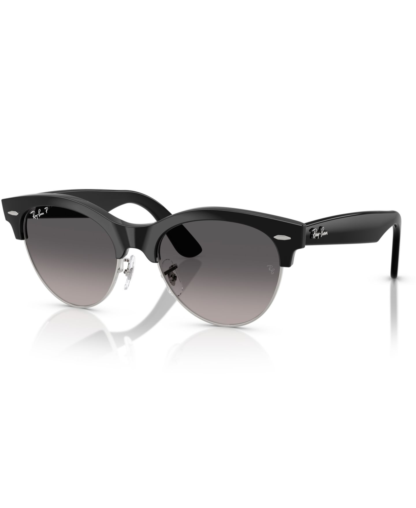 Солнцезащитные очки Ray-Ban Unisex Clubmaster Way Polarized, RB2341, цвет: Чёрный серебряный — фото 1