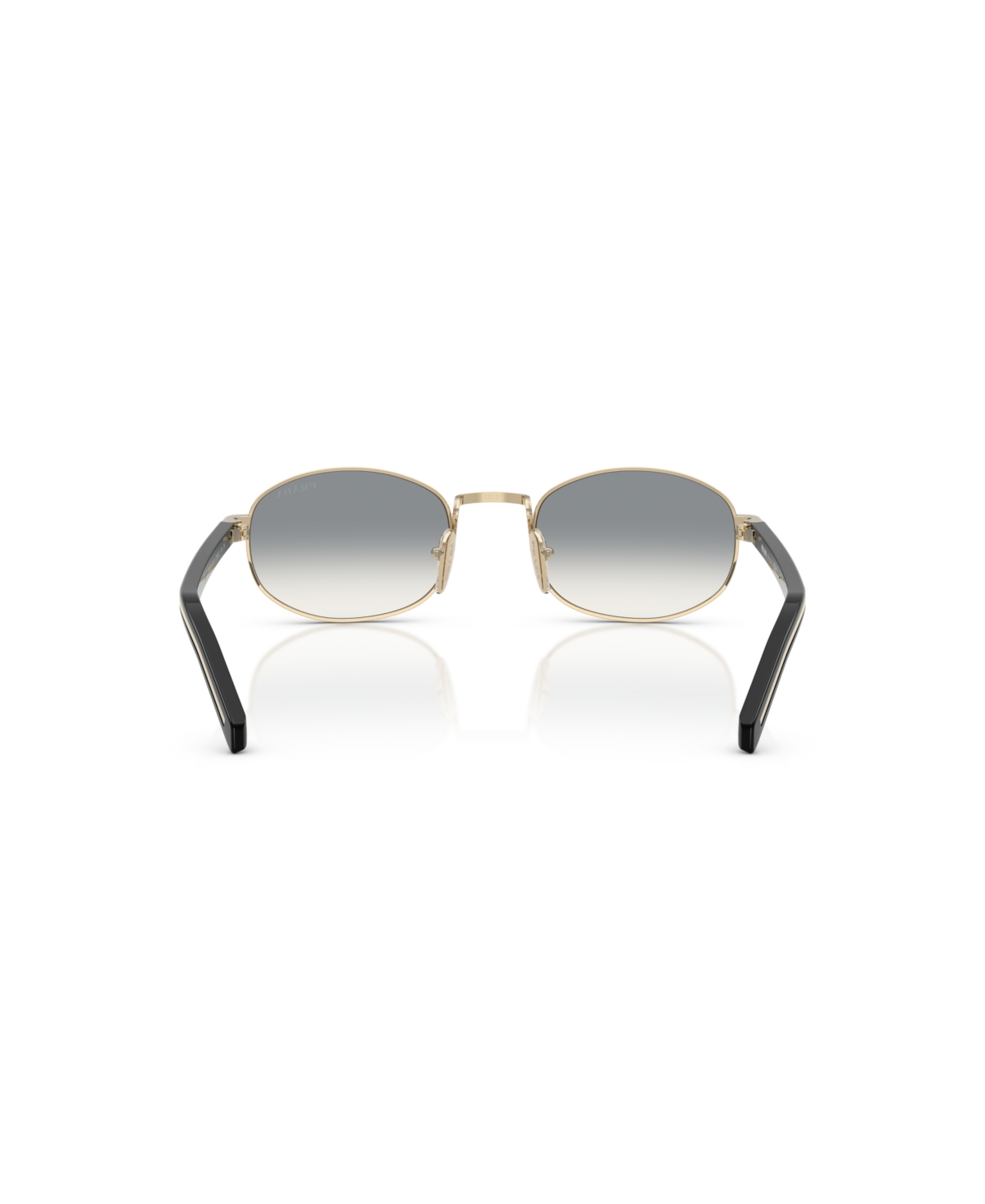 Prada Oval-frame Sunglasses In Pale Gold