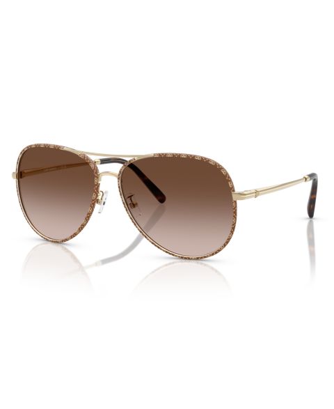Женские солнцезащитные очки Tory Burch Large Sunglasses, TY6114, цвет: Светлый золотой