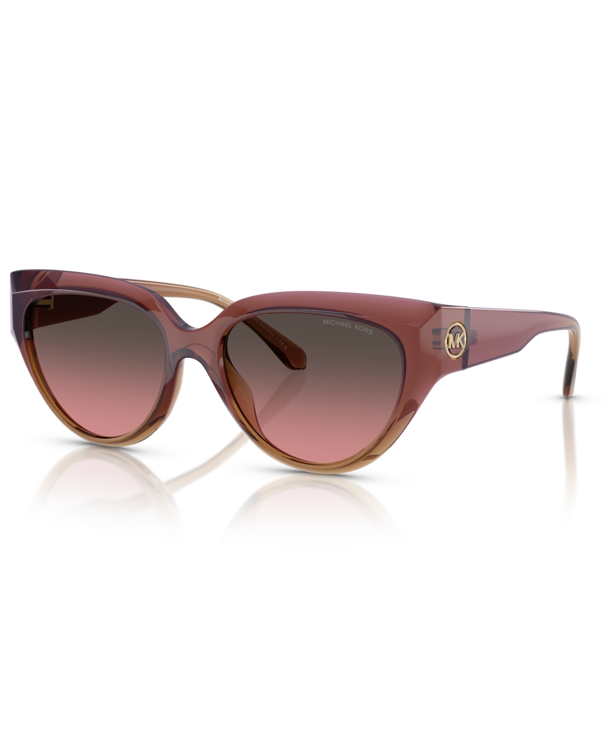 Michael Kors 55mm Gradient Cat Eye Sunglasses In Dusty Rose Light Brown