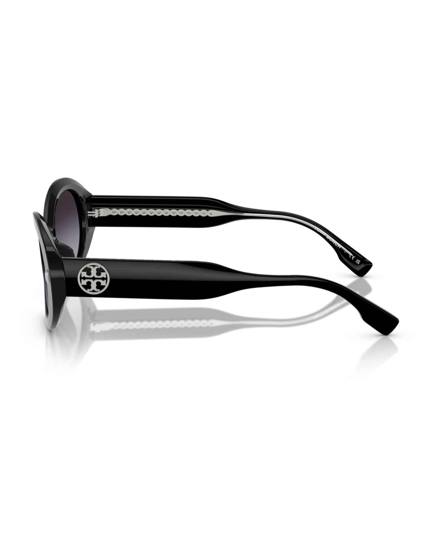 Женские солнцезащитные очки Tory Burch Standard Sunglasses, TY7214U, цвет: Чёрный — фото 3