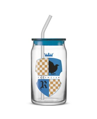 Harry Potter House Crests Tumbler Glasses with Lids, Set of 4