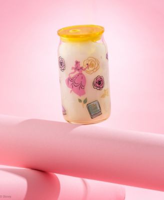 Disney Princess Icon Tumbler Glasses with Lids, Set of 4