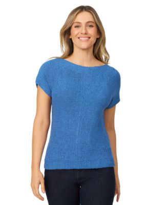 Melissa Paige - Petite Buttoned-Back Dolman-Sleeve Sweater