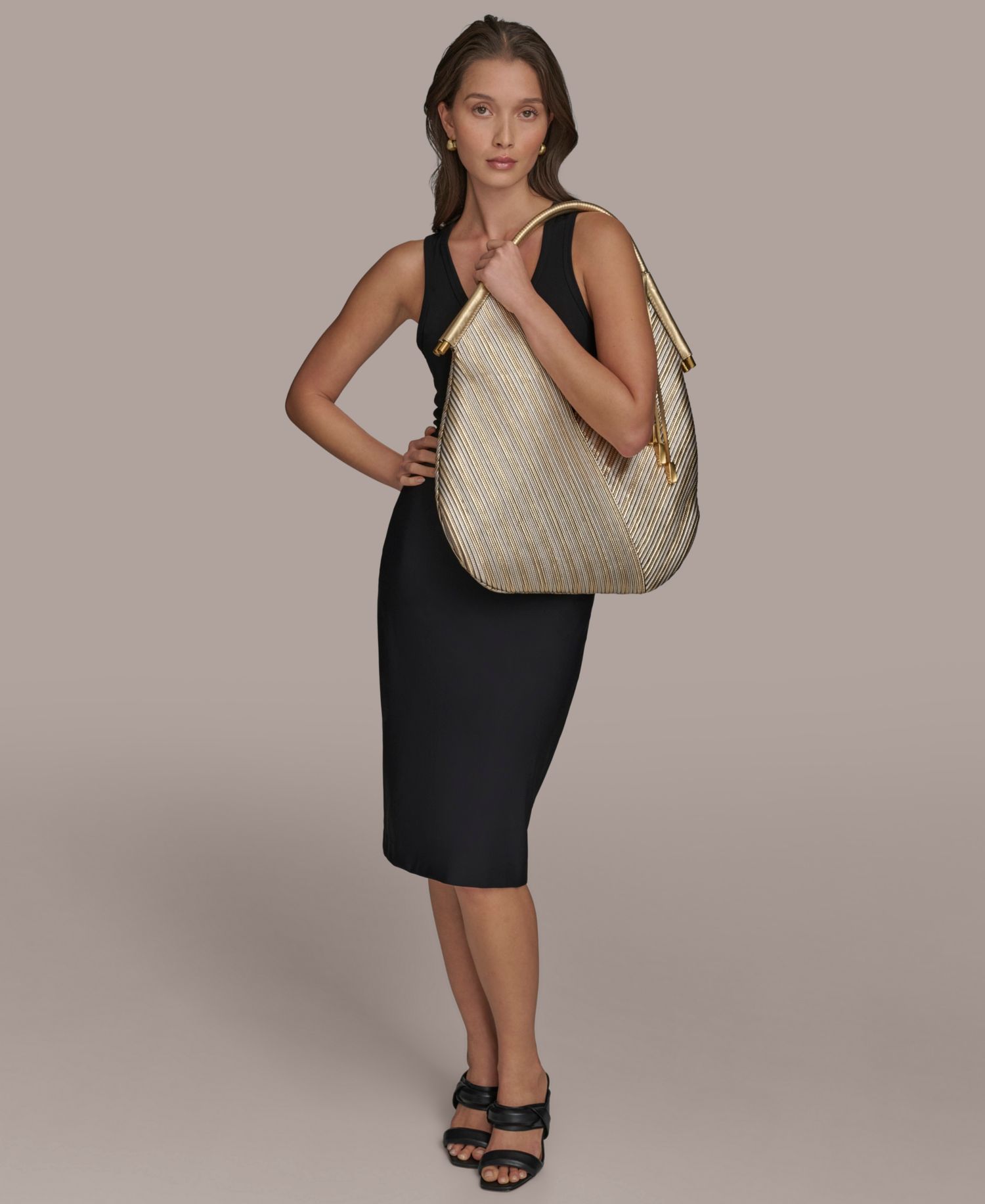 Baldwin Large Metallic Shoulder Bag