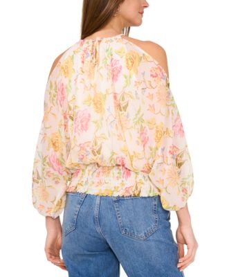 売れ筋商品|||ジェイエムコレクション カットソー トップス レディース Women's Printed Short-Sleeve Cold-Shoulder Top, Exclusively at Macy's Coffee Cake Combo 27634469_fpx.tif?$filterlrg$&