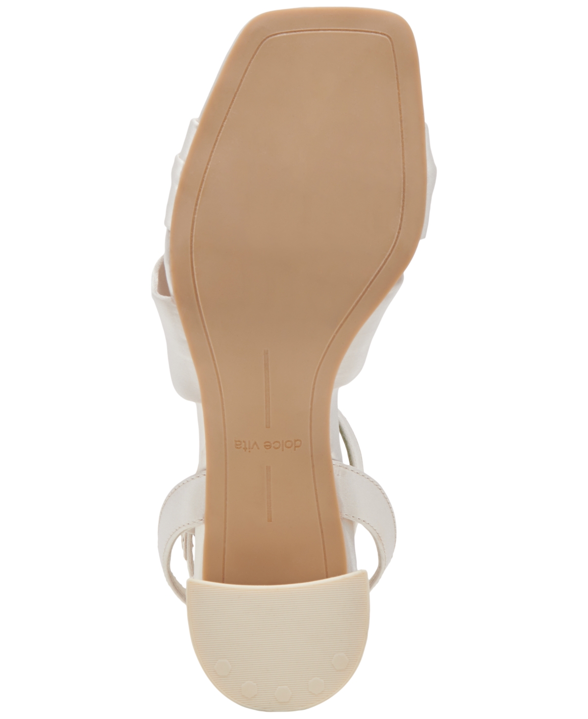 Dolce Vita Women's Brenna Satin Twist Two-piece Block-heel Sandals In Ivory Satin