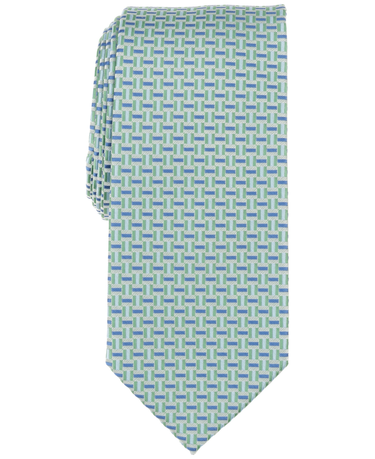 Perry Ellis Men's Sampson Classic Geometric Tie In Green
