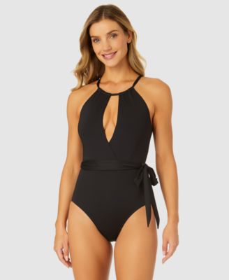 Anne Cole - Women's Plunge-Neckline One-Piece Swimsuit