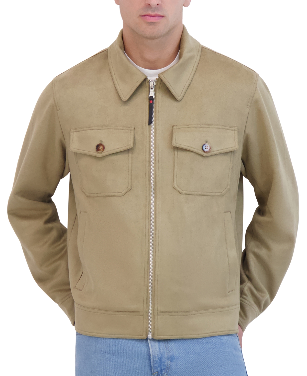 Robert Graham Men's Faux Suede Field Jacket In Tan