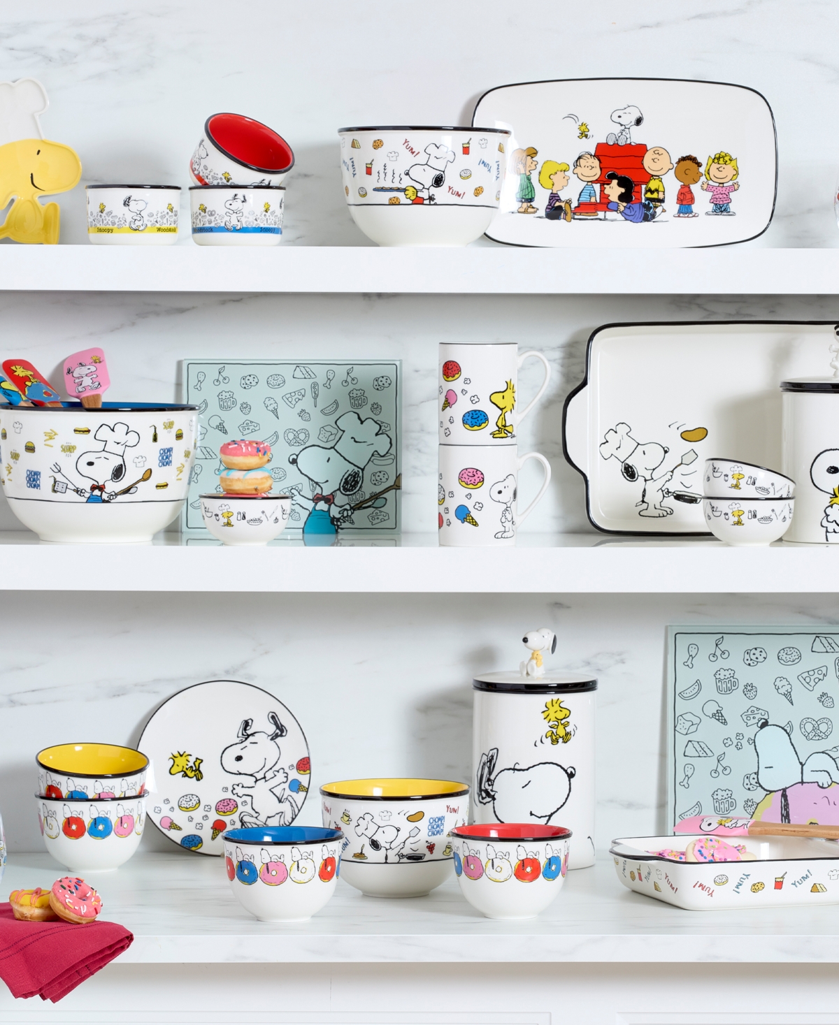 Lenox Chef Snoopy Snack Bowls, Set Of 4 In Multi