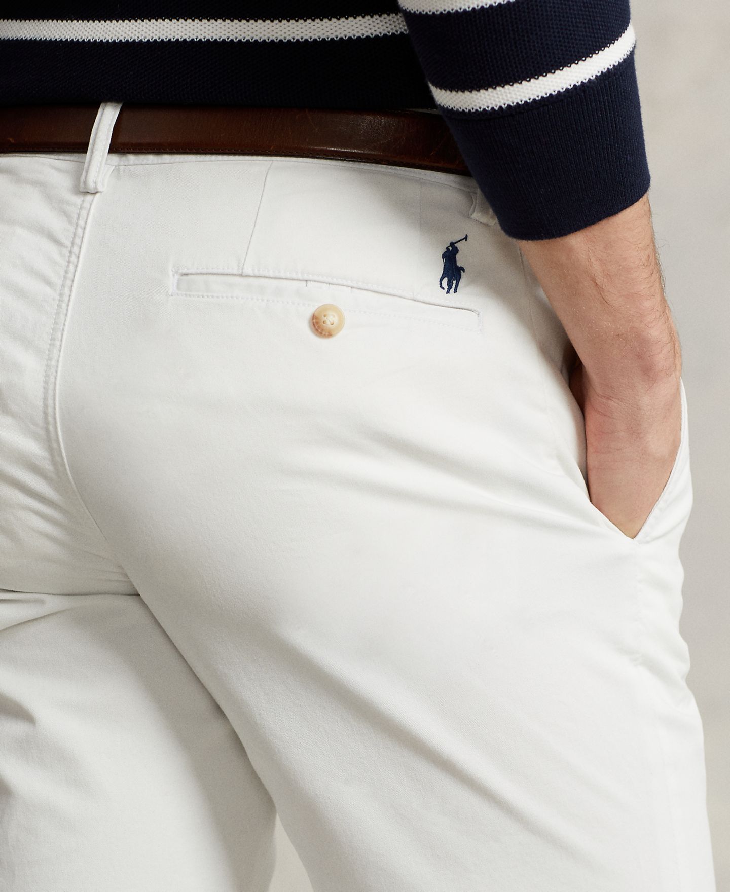 Мужские шорты Polo Ralph Lauren 9-1/2-Inch Stretch Slim-Fit, цвет: Белый — фото 3