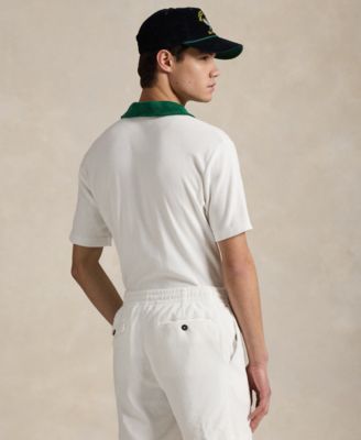 Men's Standard-Fit Terry Graphic Polo Shirt