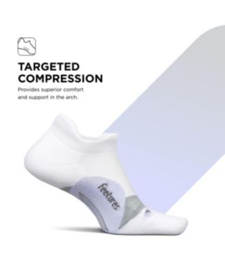 Elite Light Cushion No Show Tab Ankle Socks  -  Sport Sock with Targeted Compression