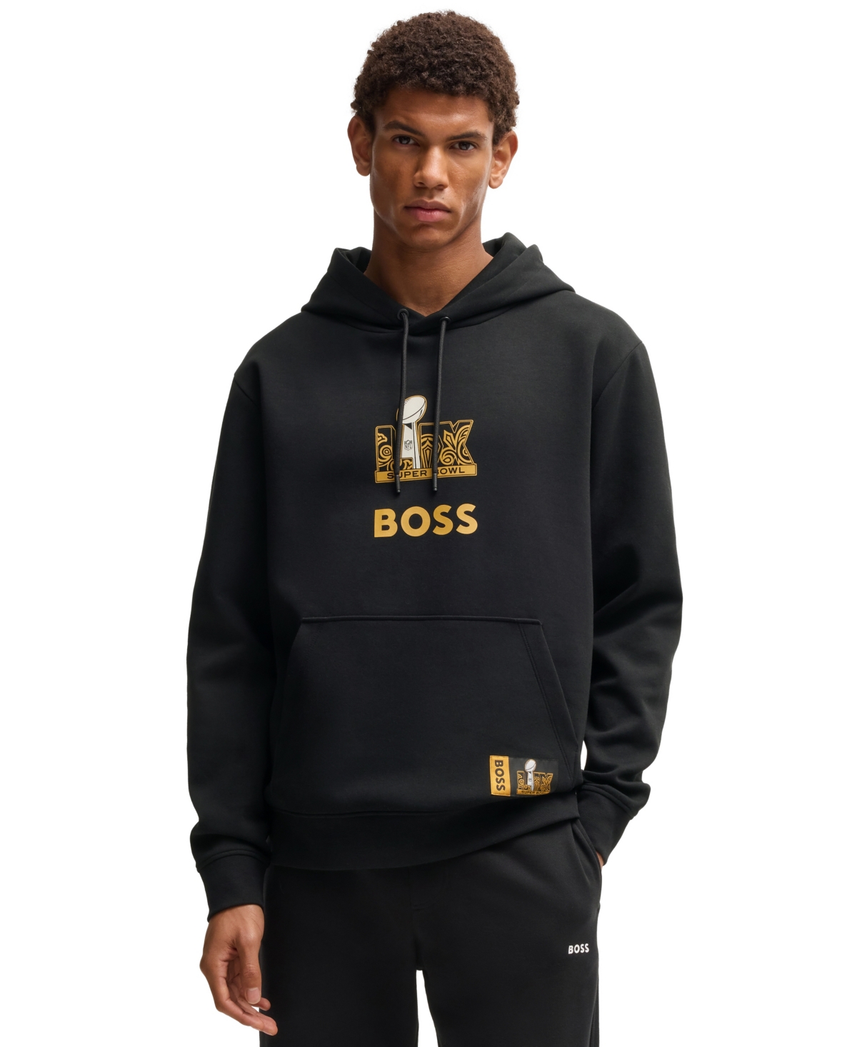 x Nfl Men's Gold-Tone Artwork Hoodie - Black