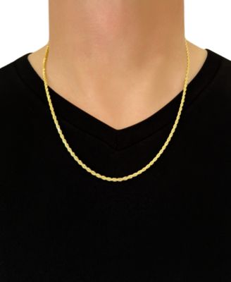 Forza Rope Chain 22" Necklace (2-3/4mm) in 14k Gold