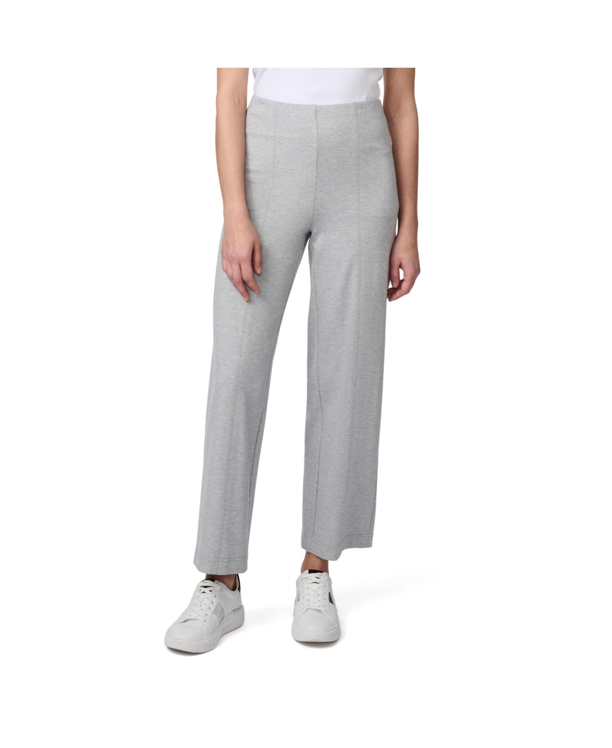 Knit Ponte Pull-On Pants - Heather grey