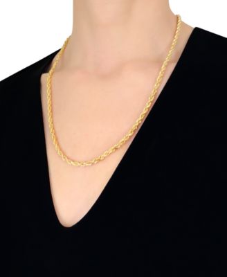Forza Rope Chain 22" Necklace (4-1/10mm) in 14k Gold