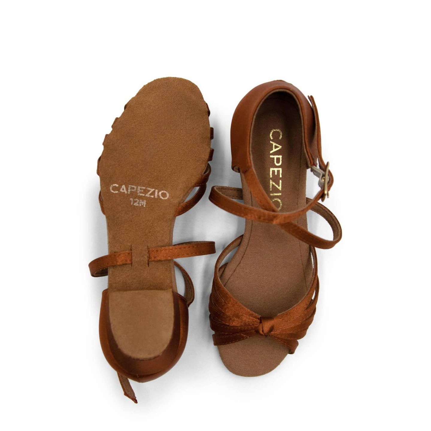 Обувь Capezio Valentina Ballroom Shoe для девочек, цвет: Коричный — фото 2