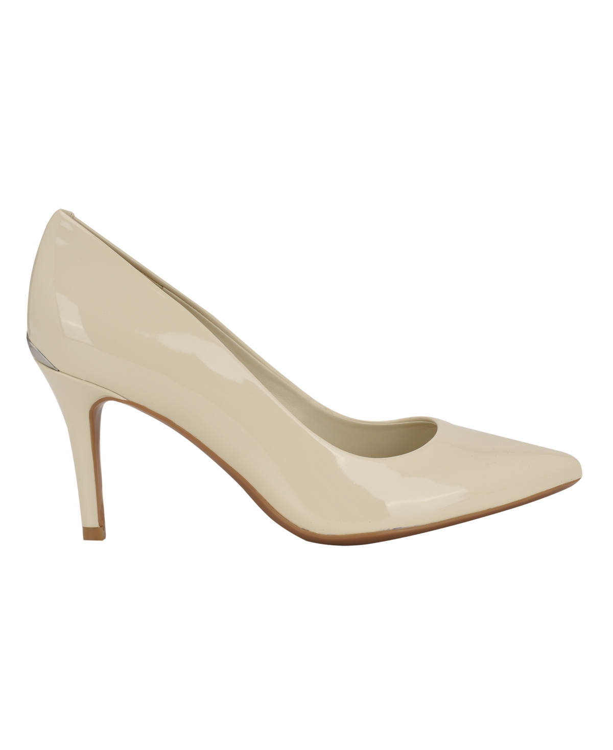 Calvin Klein Gayle Pointed Toe Pump In Ivory Patent