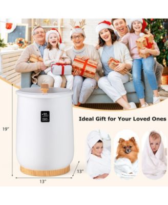 20L Large Heated Towel Warmer with LED Display and Button Control