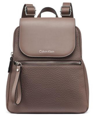 Calvin Klein - Garnet Faux Leather Small Backpack