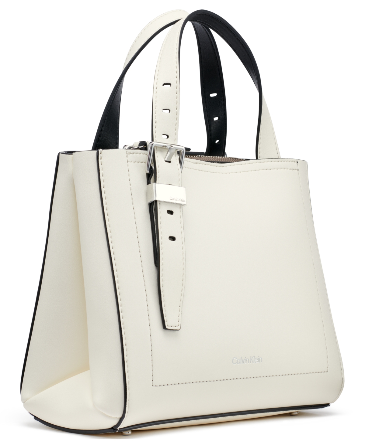 Calvin Klein Lowen Triple Compartment Adjustable Crossbody In Neutral