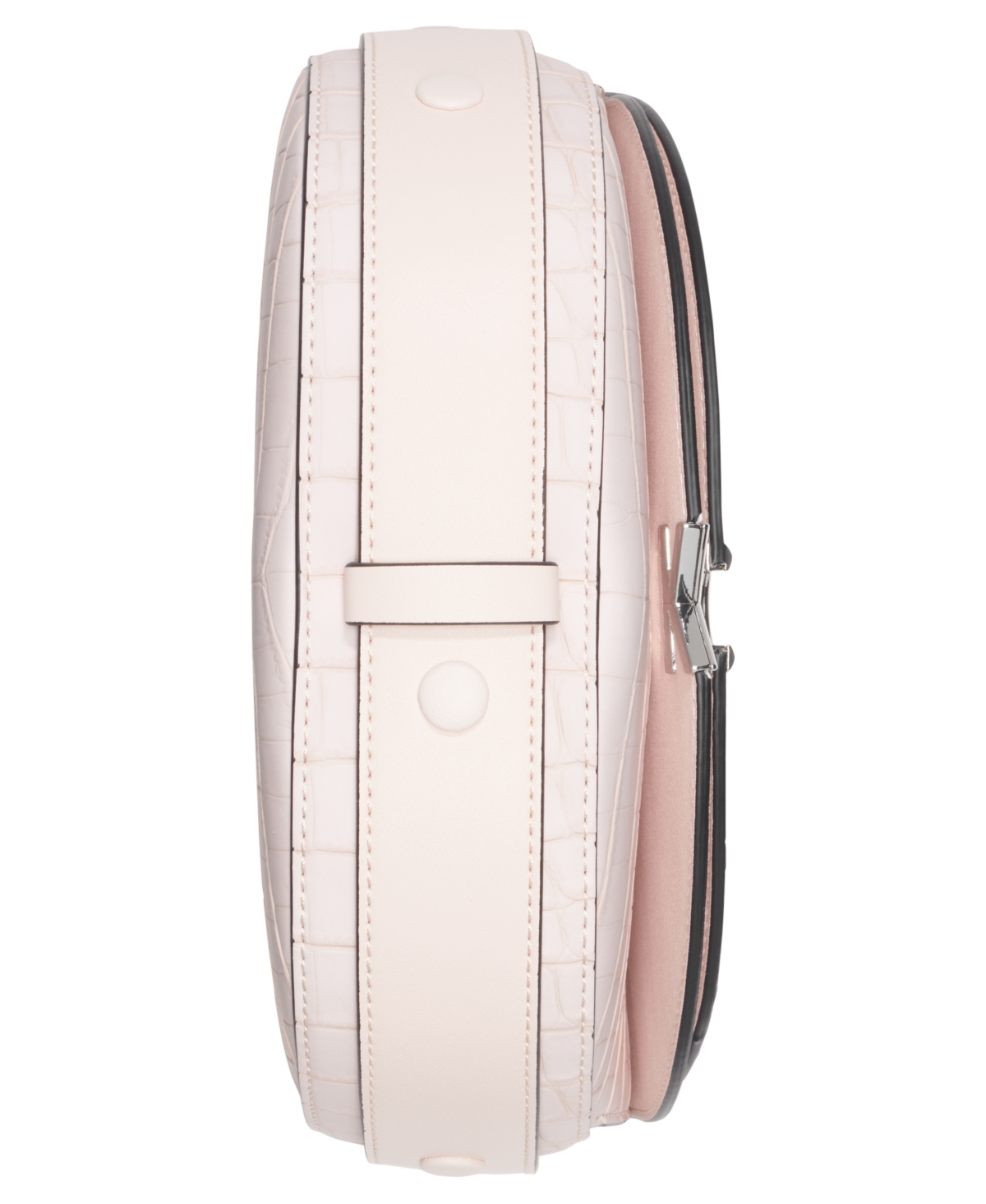 Calvin Klein Crisell Soft Croco Saddle Crossbody In Parfait