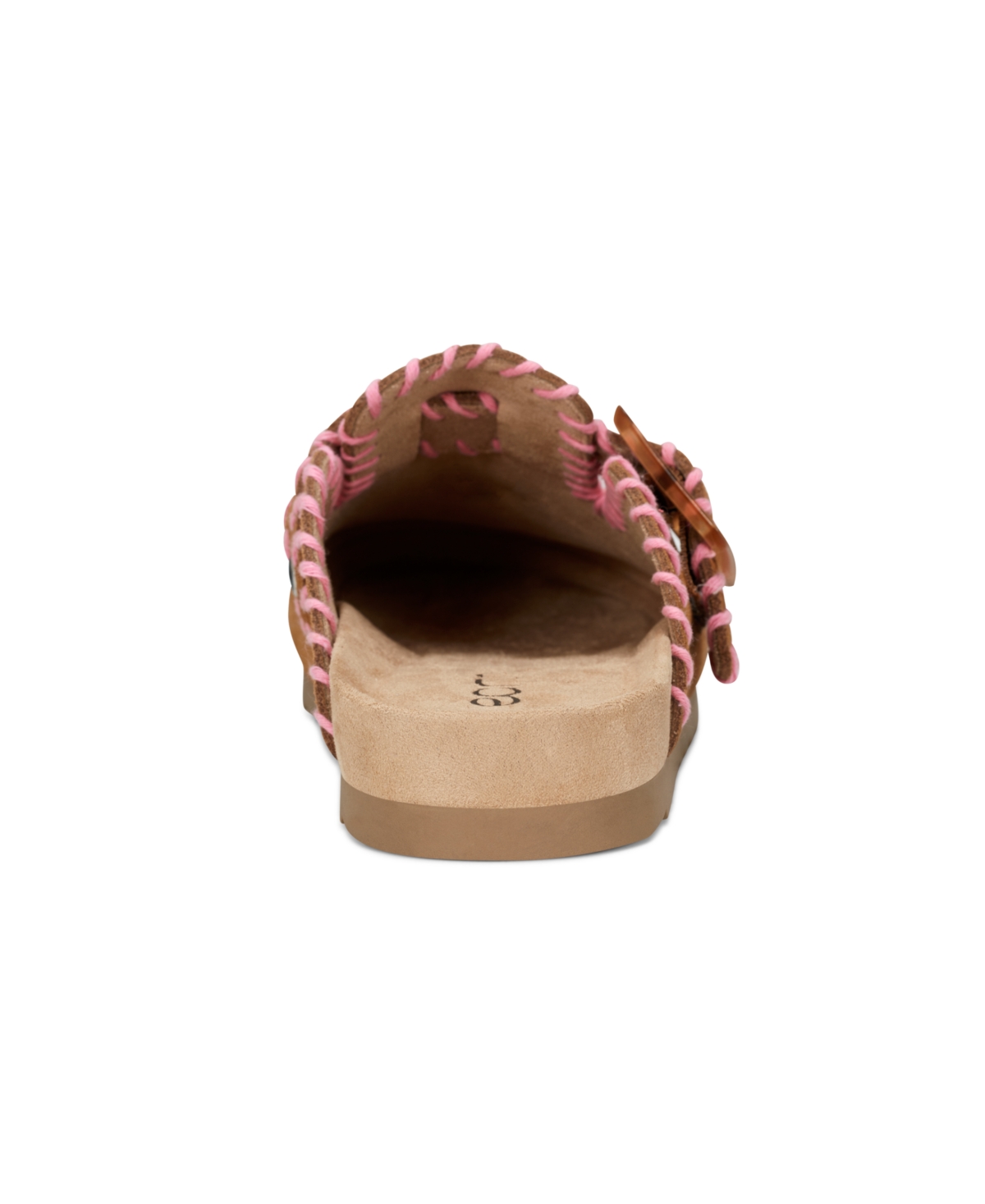 Shop Earth Women's Gena Stitched Flat Clogs In Cognac Suede