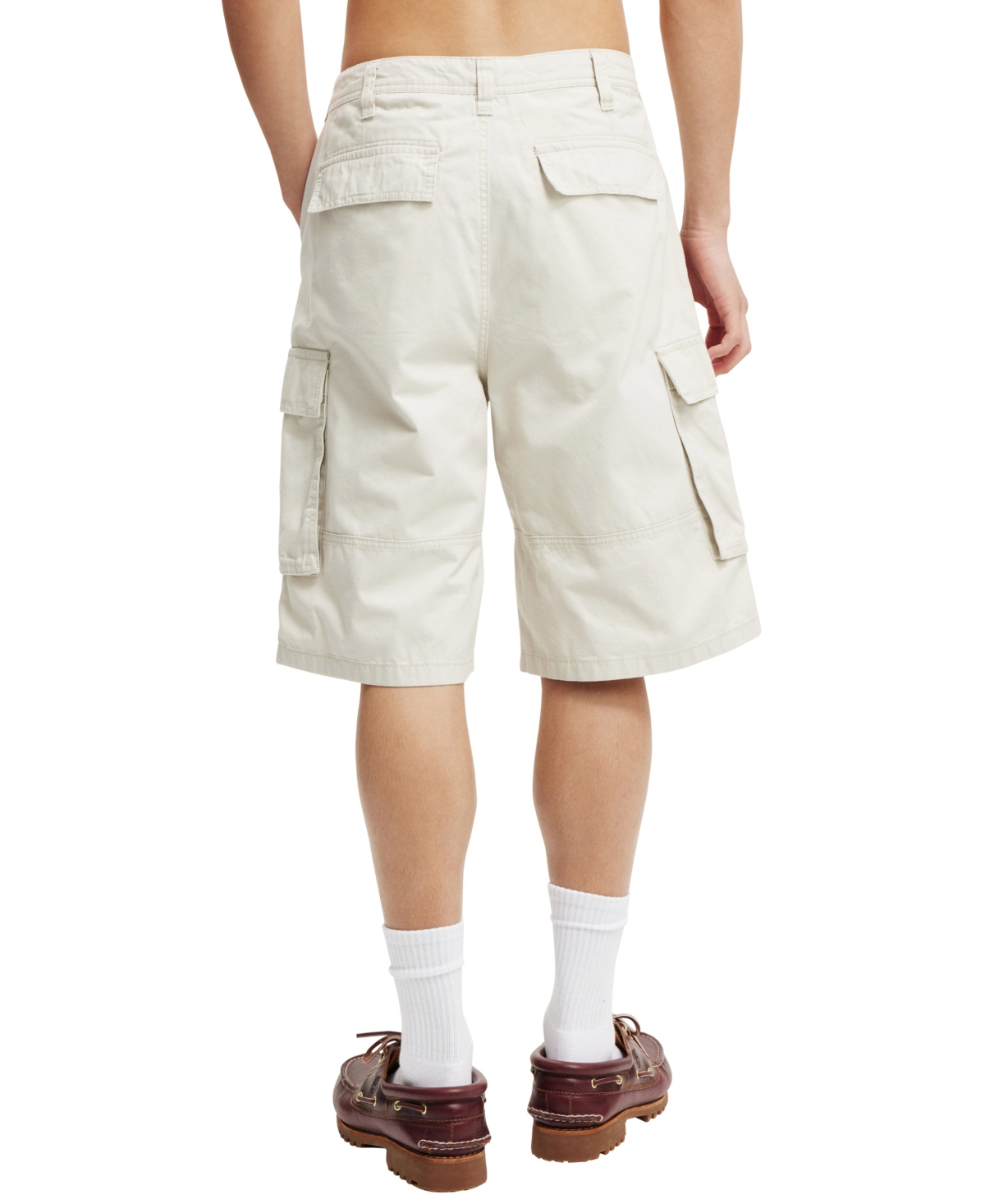 Shop Cotton On Men's Baggy Cargo Shorts In Stone Twill