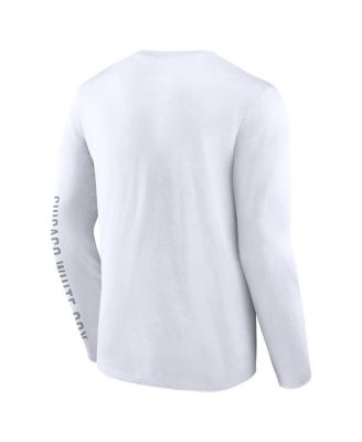 Men's White Chicago White Sox Press Box Long Sleeve T-Shirt