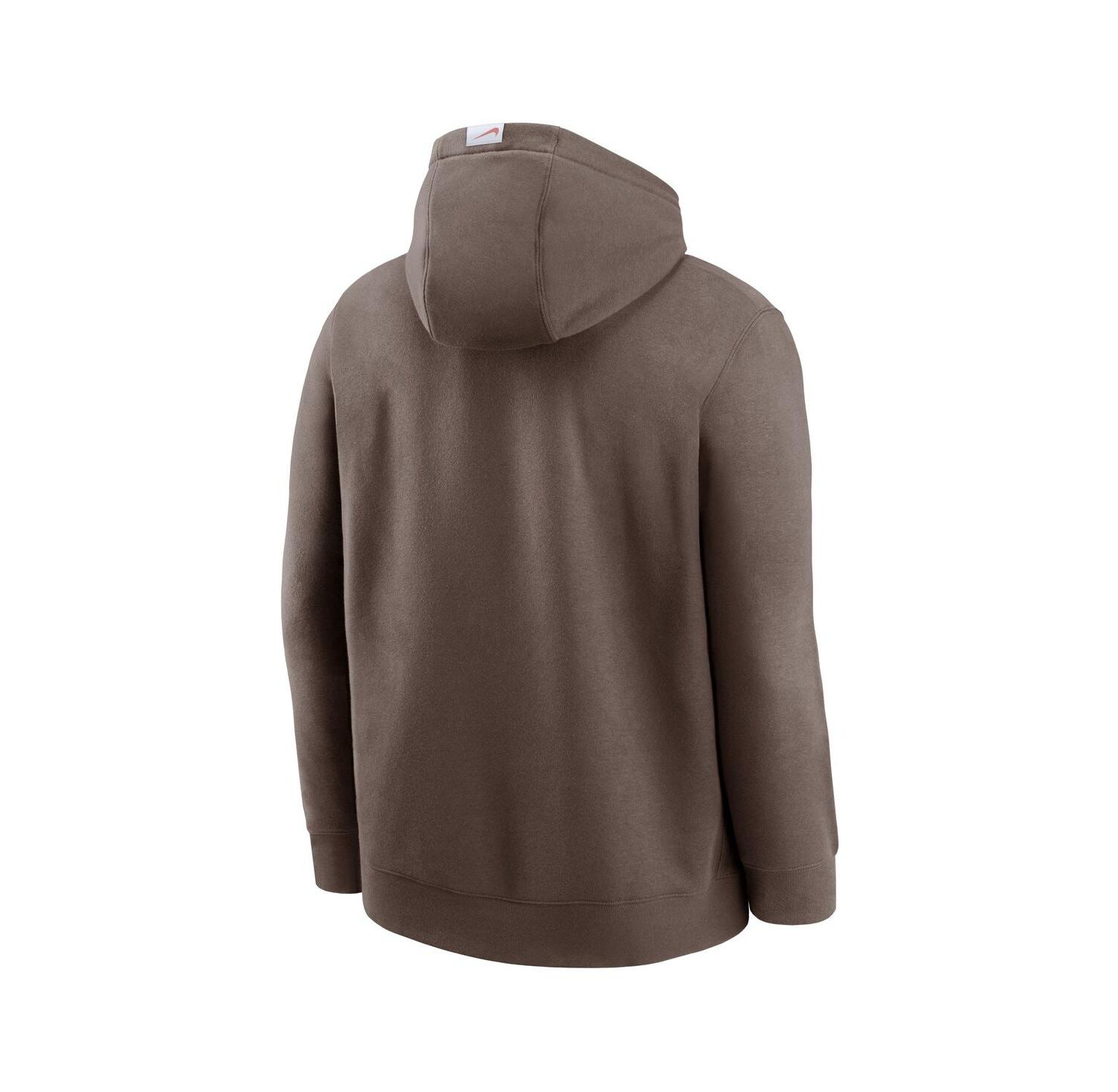 Men's Light Brown Atlanta Braves Statement Pullover Hoodie