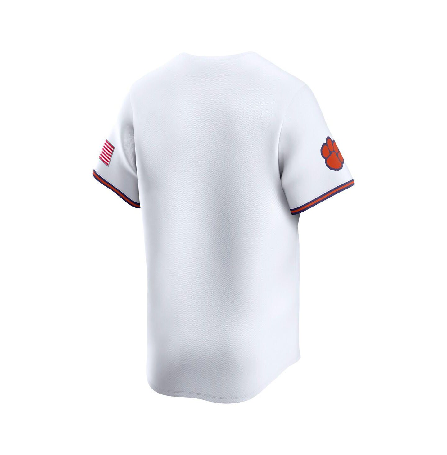 Мужской топ Nike White Clemson Tigers College Limited Baseball Jersey — фото 2