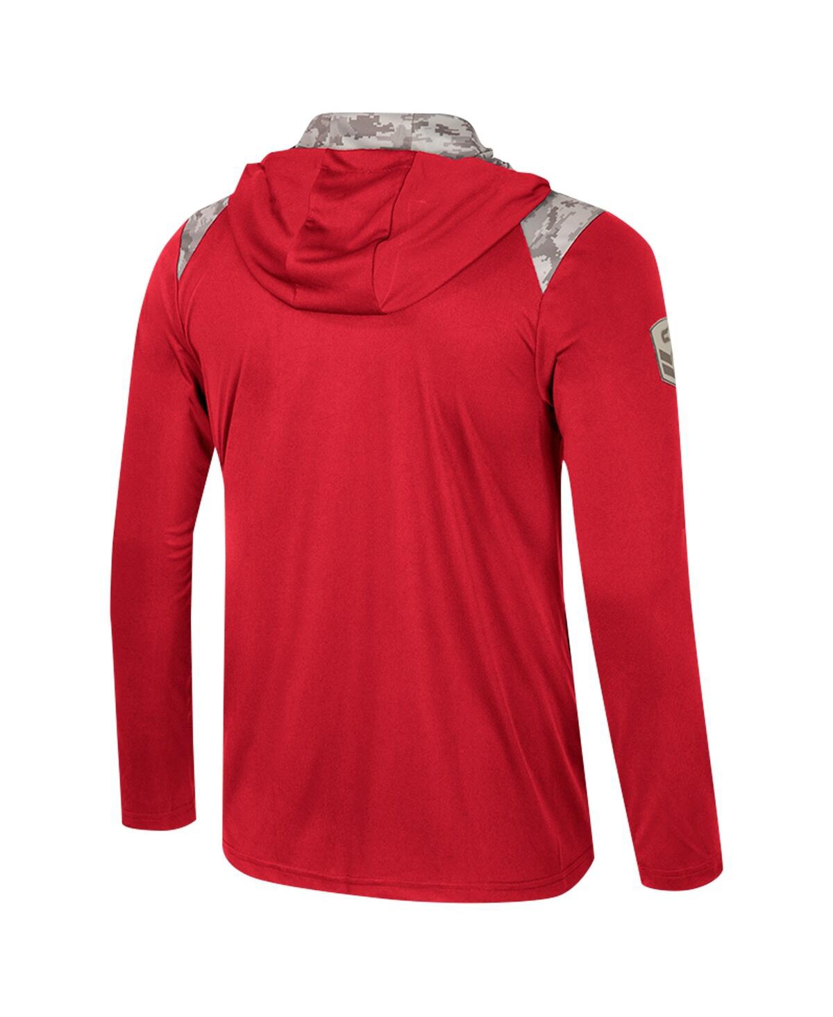 Colosseum Men's Cardinal Arkansas Razorbacks Oht Military Appreciation Quarter-zip Hoodie Jacket In Cardinal