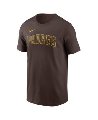 Men's Manny Machado Brown San Diego Padres Fuse Name Number T-Shirt