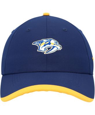 Men's Navy/Gold Nashville Predators Authentic Pro Rink Pinnacle Adjustable Hat