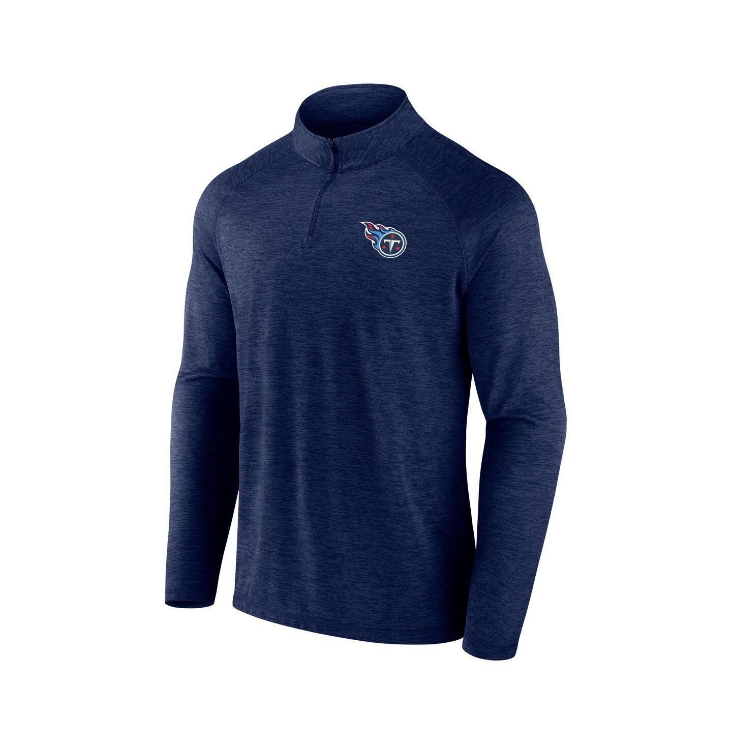 Мужская куртка Fanatics Navy Tennessee Titans Head-to-Head Raglan Quarter-Zip — фото 3