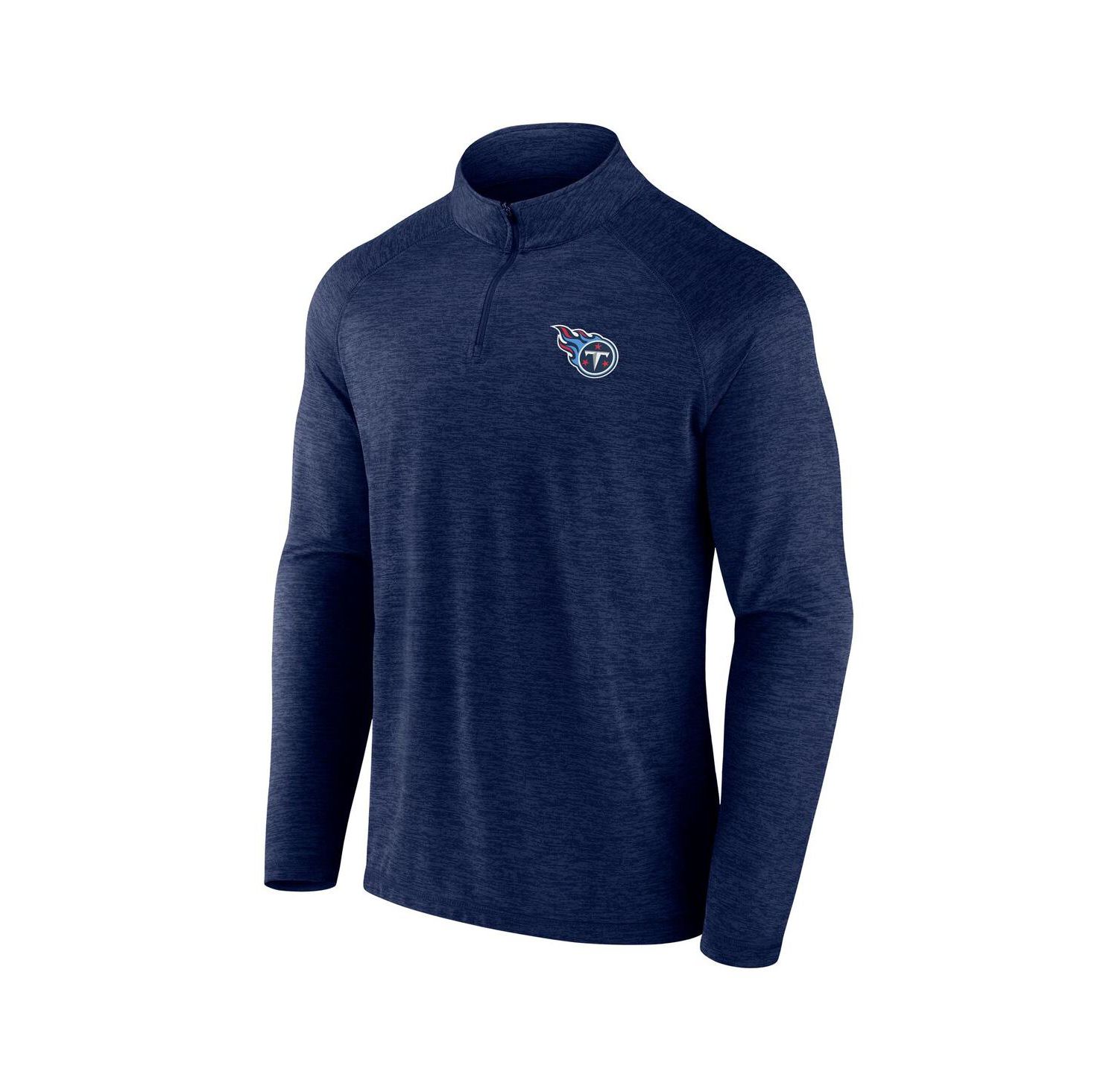 Men's Navy Tennessee Titans Head-to-Head Raglan Quarter-Zip Jacket
