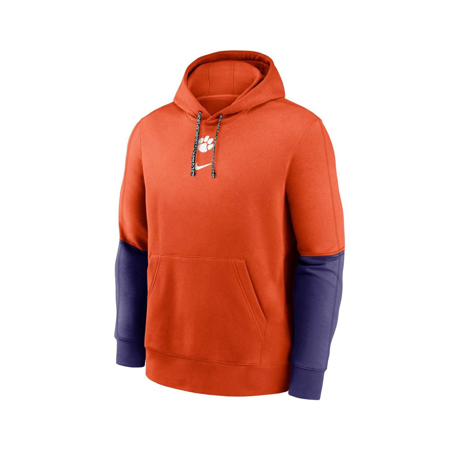 Men's Orange/Purple Clemson Tigers 2024 Sideline Club Pullover Hoodie
