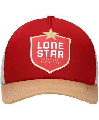 Men's Red/Tan Lone Star Beer Foam Trucker Adjustable Hat