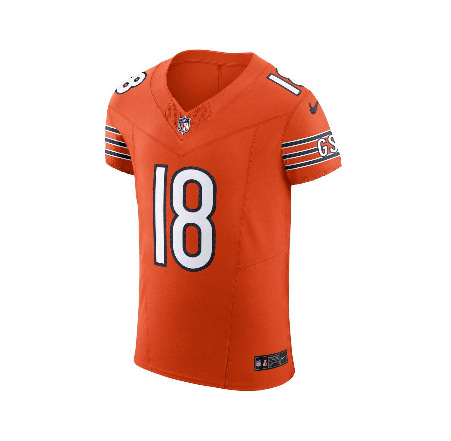 Men's Caleb Williams Orange Chicago Bears Alternate Vapor F.U.S.E. Elite Jersey