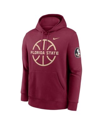 Men's Garnet Florida State Seminoles Basketball Icon Club Fleece Pullover Hoodie
