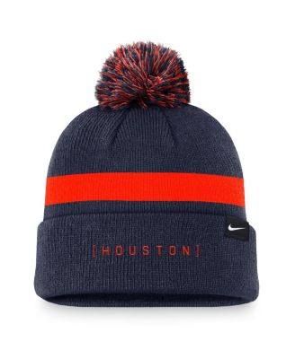 Men's Navy Houston Astros Hometown Peak Cuffed with Pom Knit Hat
