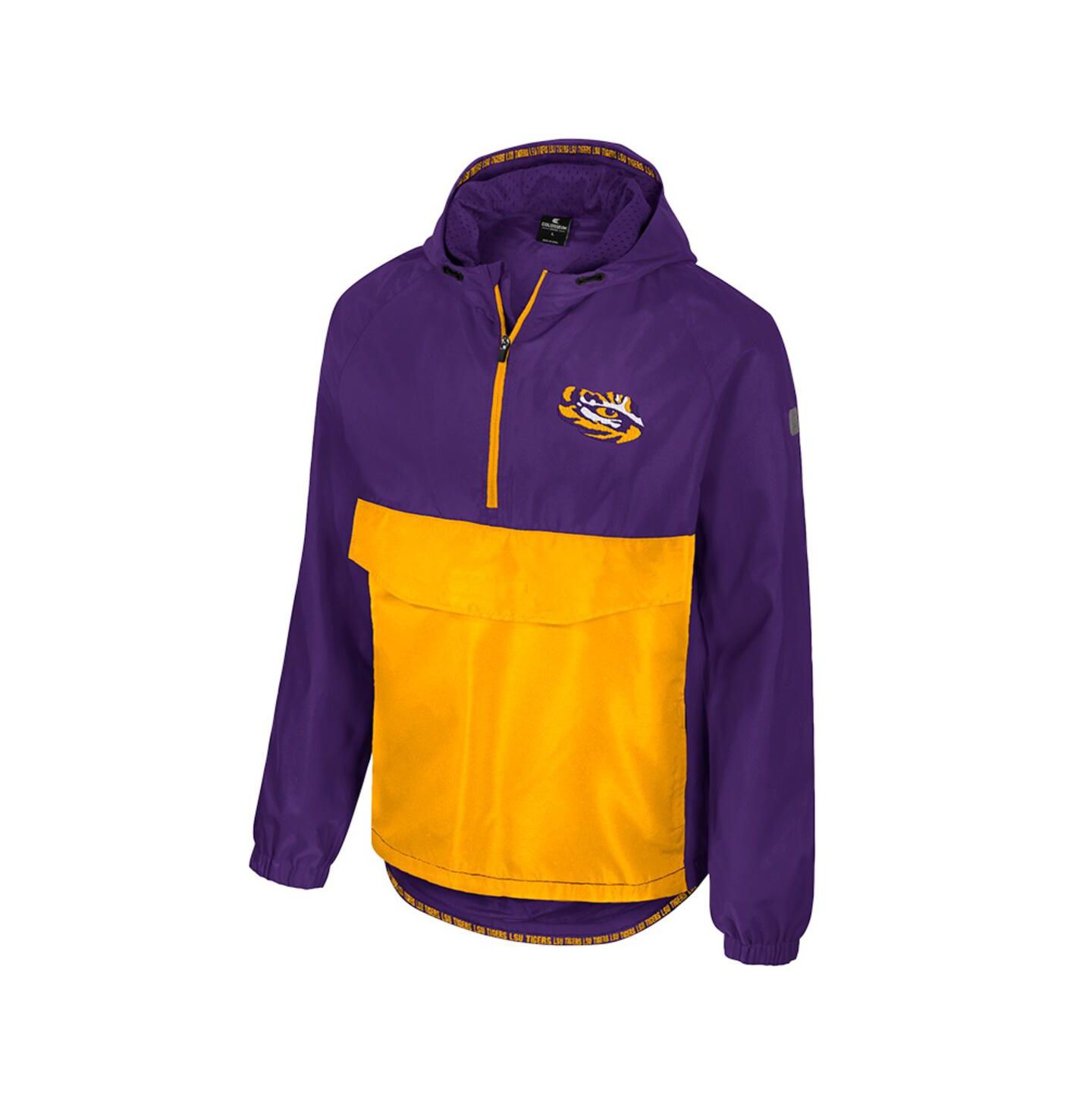 Мужская куртка Colosseum Purple LSU Tigers Reloaded Anorak Half-Zip — фото 3