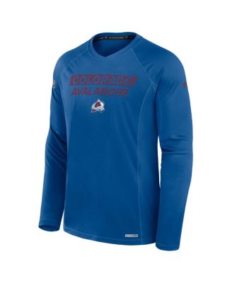 Men's Blue Colorado Avalanche Authentic Pro Rink Tech Long Sleeve T-Shirt